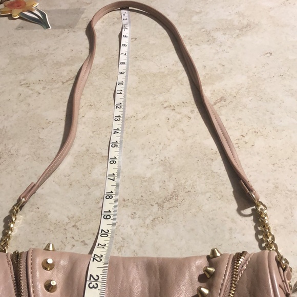 Cross body purse, She & Lo tan with gold trim included metallic studs. - Picture 4 of 10